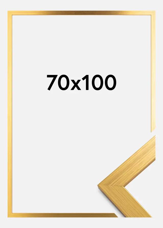 Moldura Gold Wood Vidro acrílico 70x100 cm