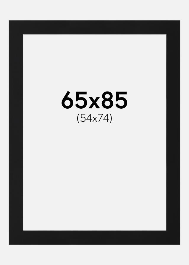 Passe-partout Preto Padrão (Bordo interior branco) 65x85 cm (54x74)