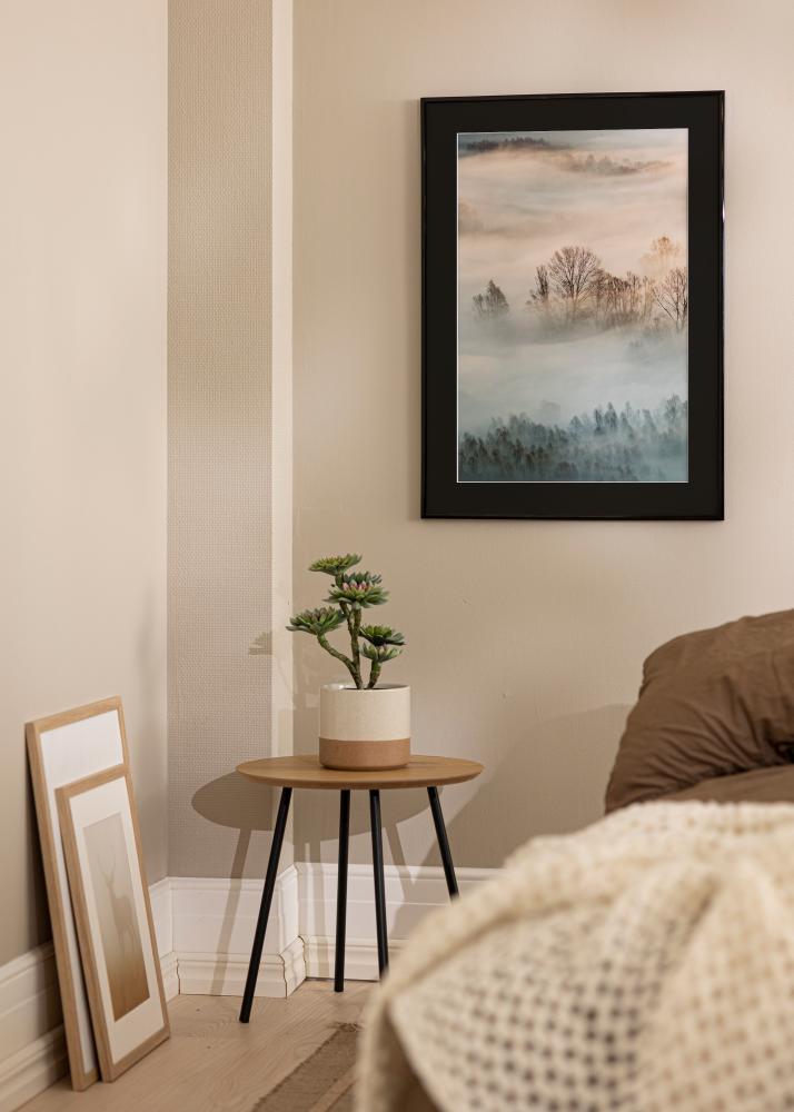 Moldura New Lifestyle Preto 30x40 cm - Passe-partout Preto 18x27 cm