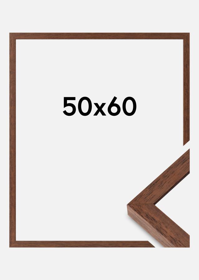 Moldura Hermes Vidro acrílico Teca 50x60 cm