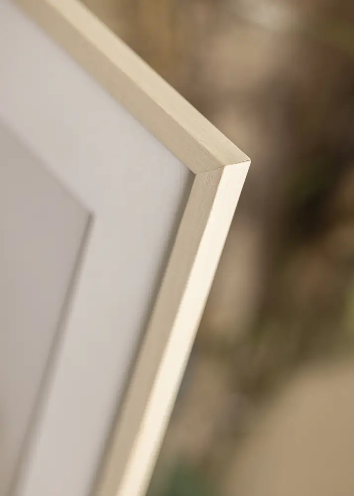 Moldura Edsbyn Ácer 40x50 cm - Passe-partout Branco 29,7x42 cm (A3)
