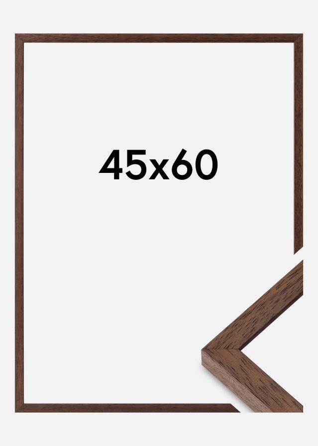 Moldura Ares Vidro acrílico Teca 45x60 cm