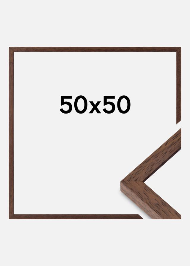 Moldura Ares Vidro acrílico Teca 50x50 cm