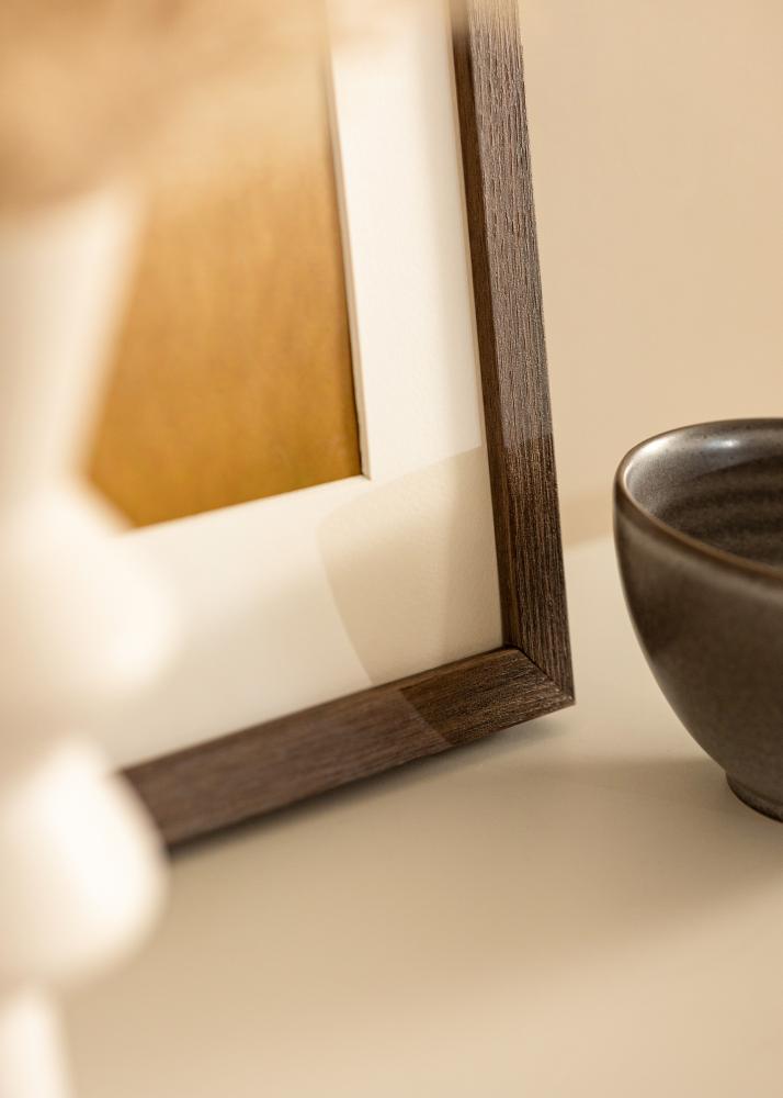 Moldura Hermes Vidro acrílico Nogueira 30x40 cm