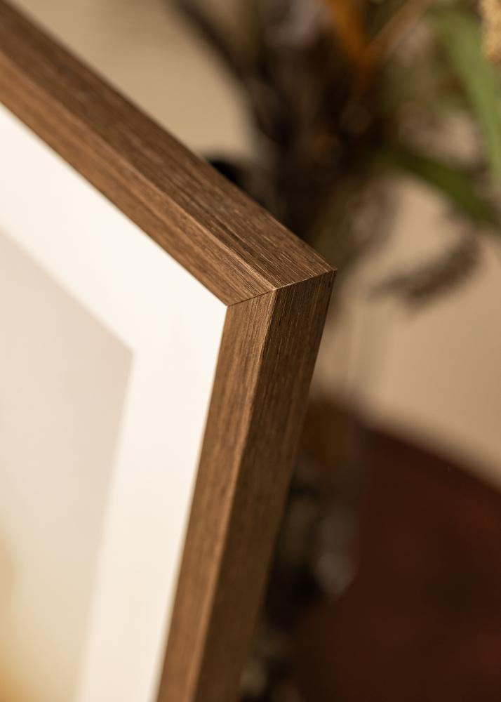 Moldura Hermes Vidro acrílico Nogueira 30x40 cm