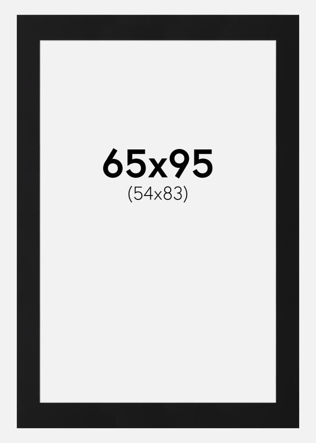 Passe-partout Preto Padrão (Bordo interior branco) 65x95 cm (54x83)