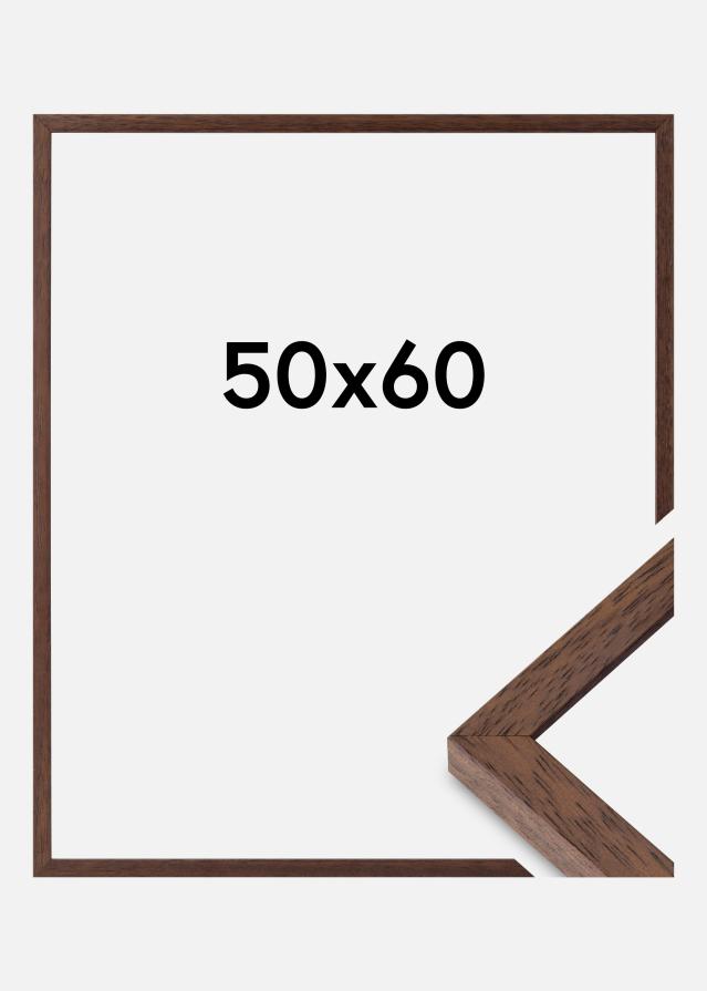 Moldura Ares Vidro acrílico Teca 50x60 cm