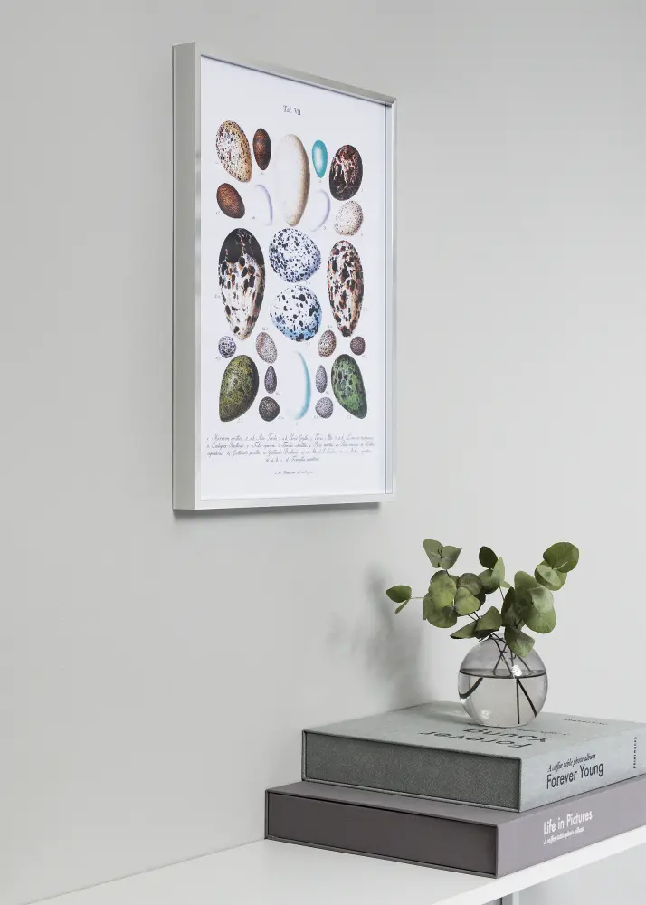 Moldura Nielsen Premium Alpha Brilhante Prateado 70x70 cm