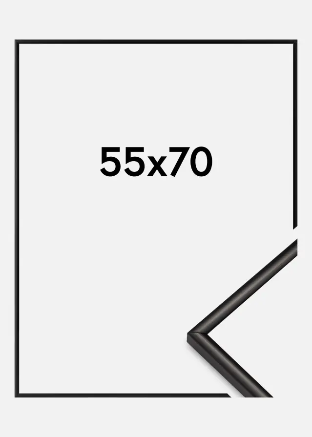 Moldura Scandi Vidro acrílico Preto mate 55x70 cm