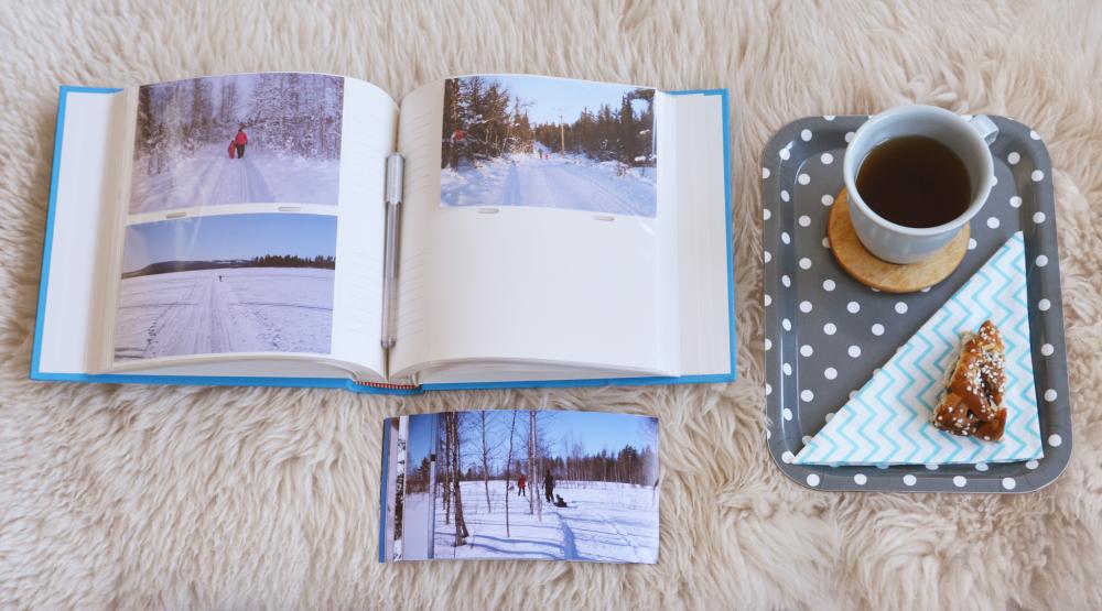 Fun Álbum com espaço para anotações Azul-celeste - 200 Fotografias 10x15 cm