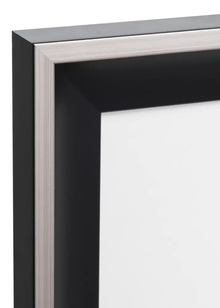 Moldura Öjaren Preto-Prateado 15x21 cm (A5)