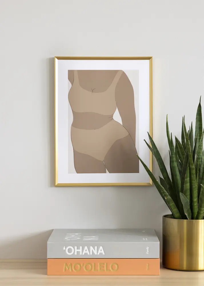 Moldura Desire Dourado 21x29,7 cm (A4)