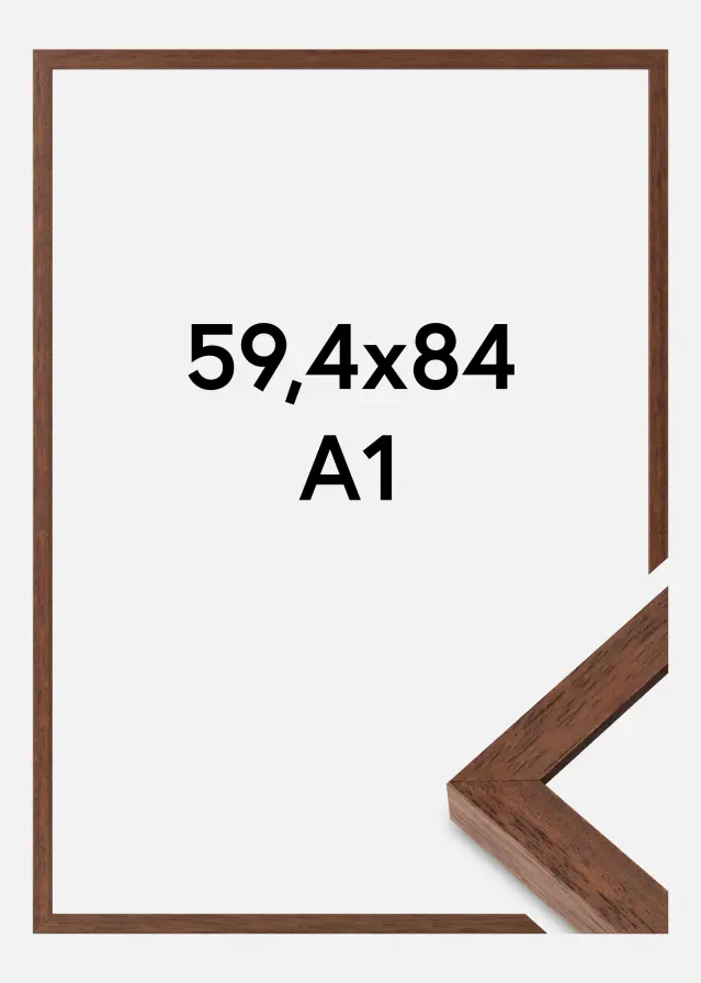 Moldura Hermes Vidro acrílico Teca 59,4x84 cm (A1)