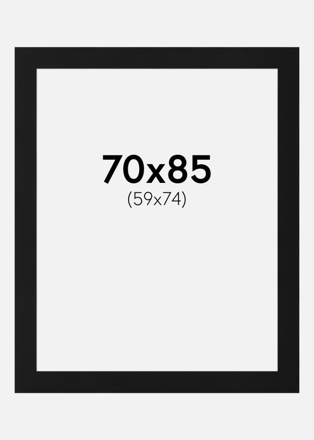 Passe-partout Preto Padrão (Bordo interior branco) 70x85 cm (59x74)