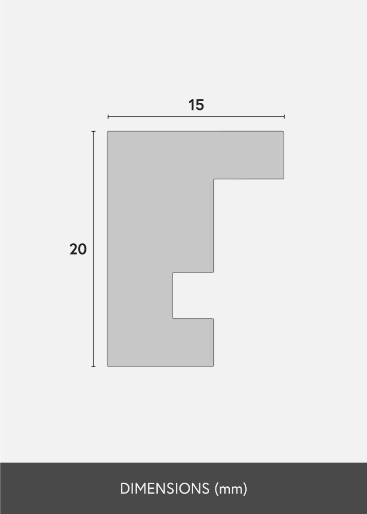 Moldura Ares Vidro acrílico Natural Oak 20x25 cm