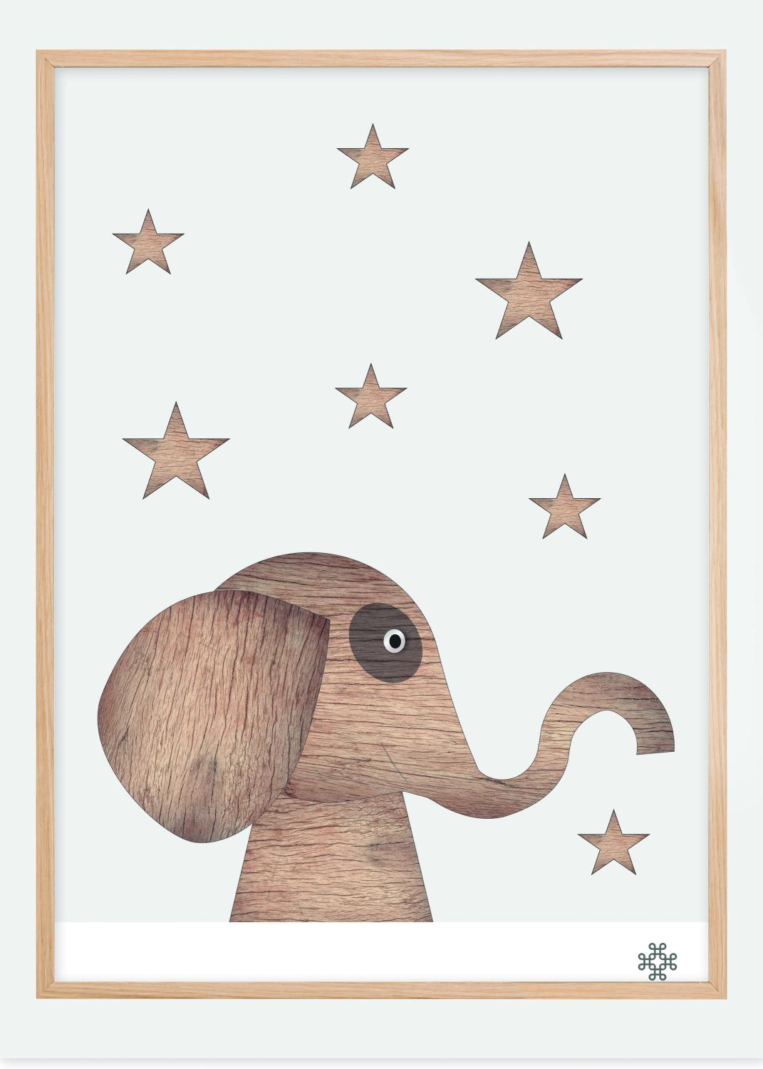 Product Image for Wood elephant Light Póster (30x40 cm)