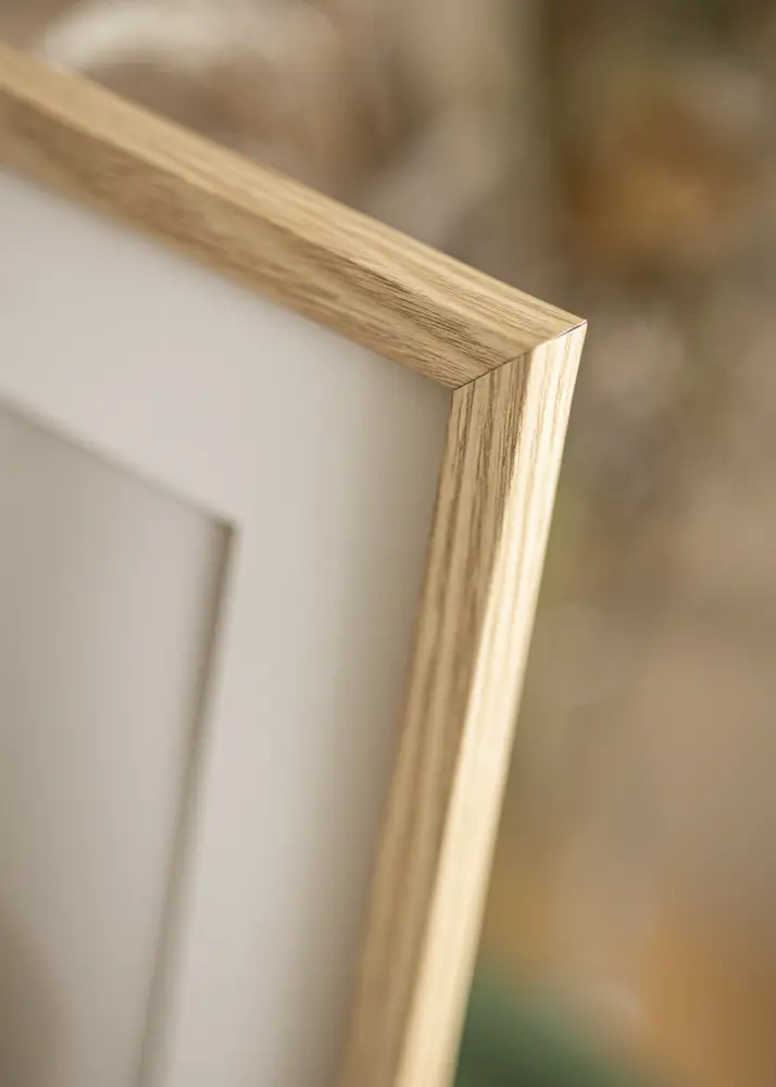 Moldura Trendy Carvalho 20x30 cm - Passe-partout Branco 10x20 cm