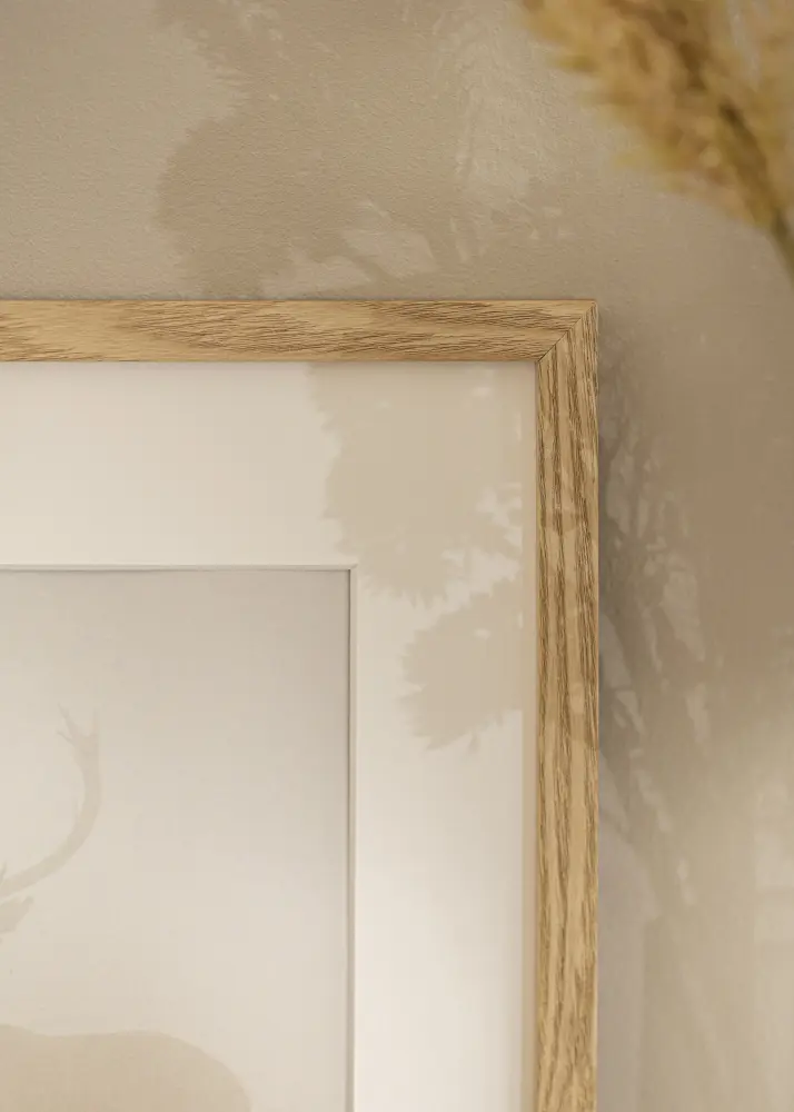 Moldura Trendy Carvalho 20x30 cm - Passe-partout Branco 10x20 cm