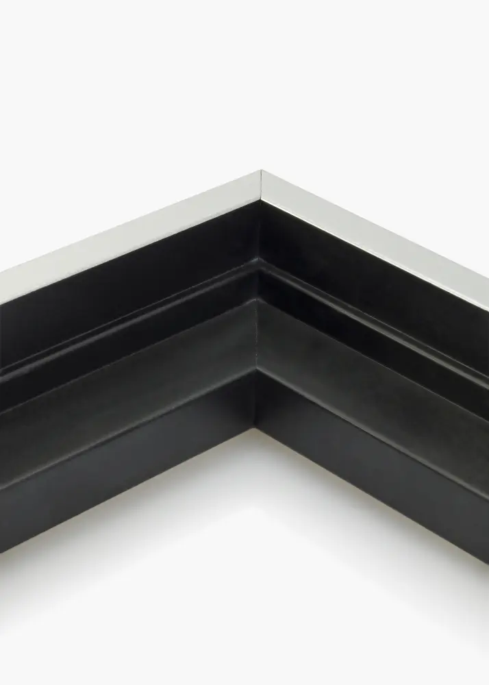 Moldura para telas Reno Preto / Prateado 40x60 cm