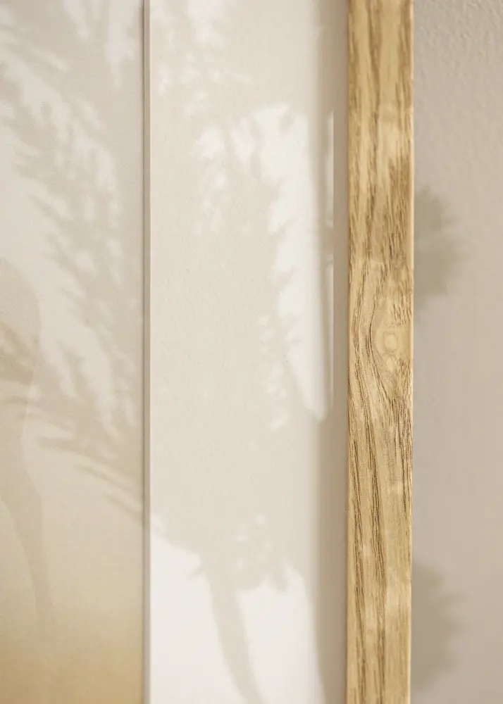 Moldura Trendy Carvalho 20x30 cm - Passe-partout Branco 10x20 cm