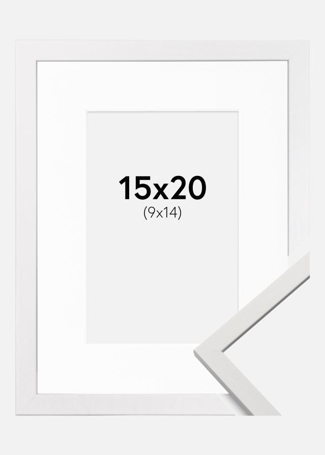 Moldura Edsbyn Branco 15x20 cm - Passe-partout Branco 10x15 cm