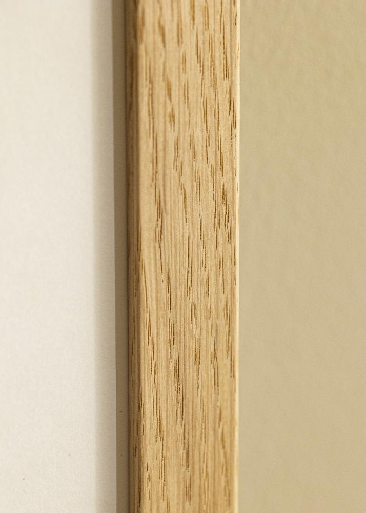 Moldura Trendline Carvalho 50x80 cm - Passe-partout Branco 41x70 cm