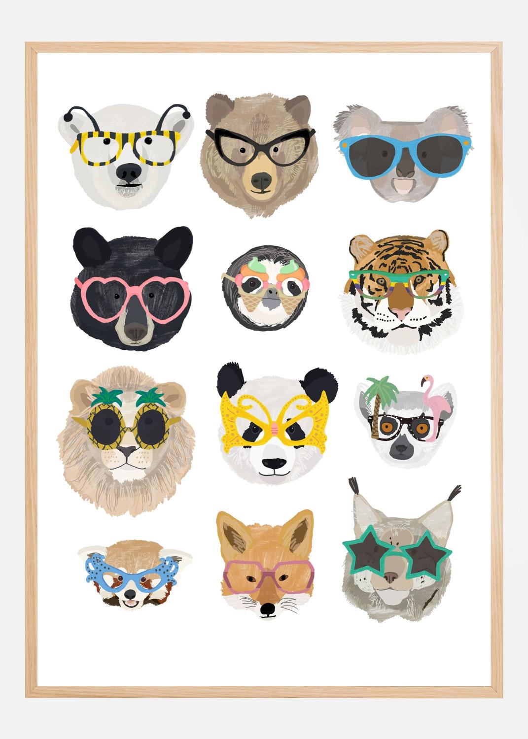 Product Image for Big Cats in glasses print Póster (30x40 cm)