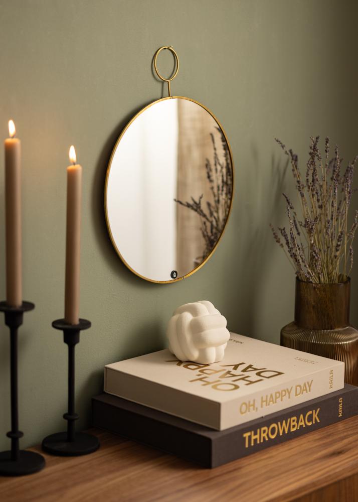 Espelho House Doctor The Loop Latão 32 cm Ø