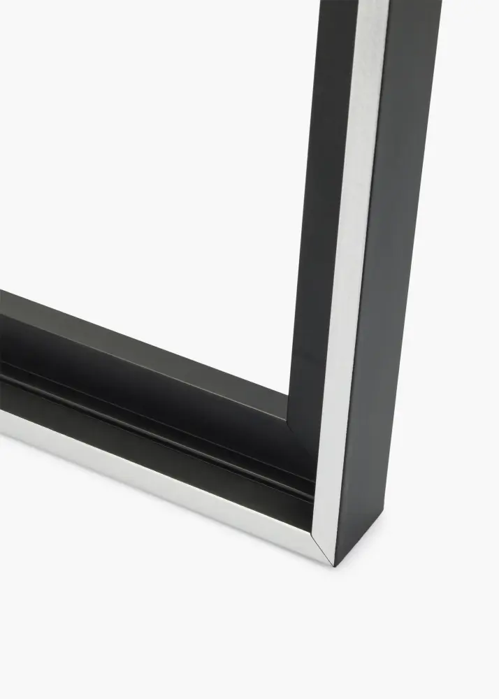 Moldura para telas Reno Preto / Prateado 40x60 cm