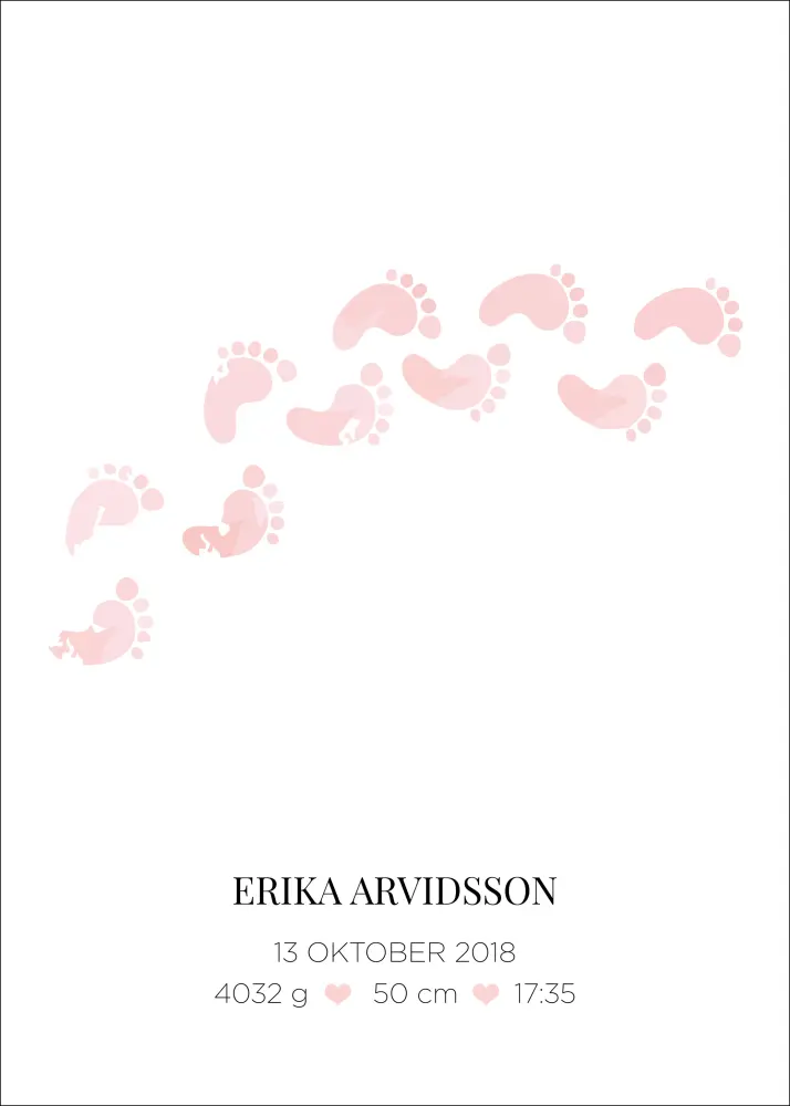 Baby Footprint - Pink