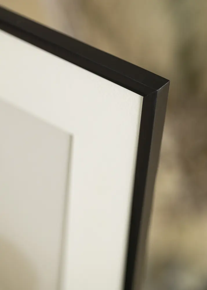 Moldura New Lifestyle Preto mate 40x40 cm - Passe-partout Branco 30x30 cm