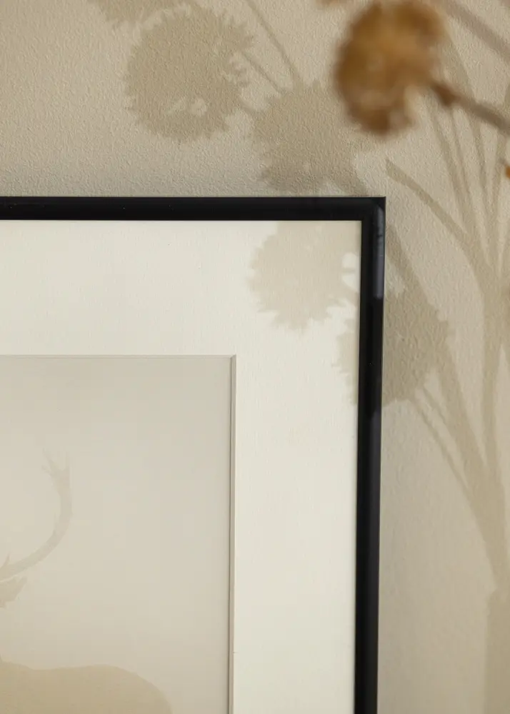 Moldura New Lifestyle Preto mate 40x40 cm - Passe-partout Branco 30x30 cm