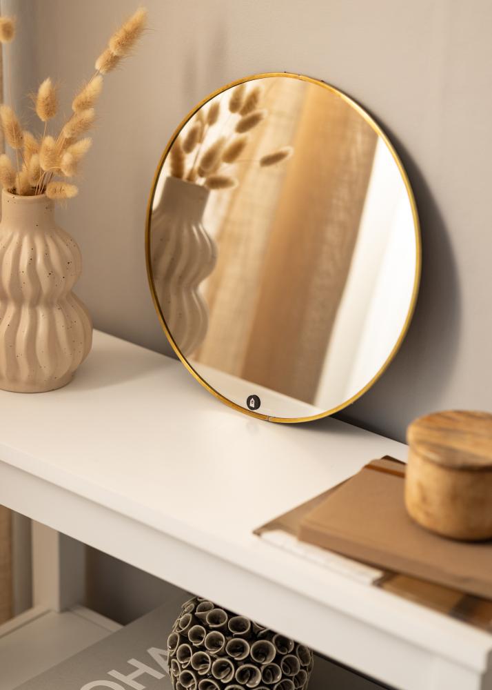 Espelho House Doctor The Loop Latão 32 cm Ø