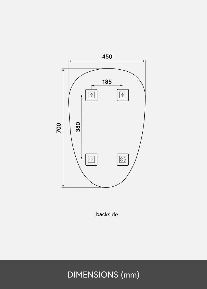 KAILA Espelho Shape II 45x70 cm