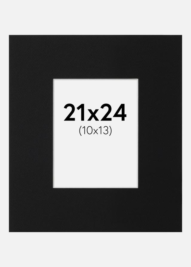 Passe-partout Preto Padrão (Bordo interior branco) 21x24 cm (10x13)