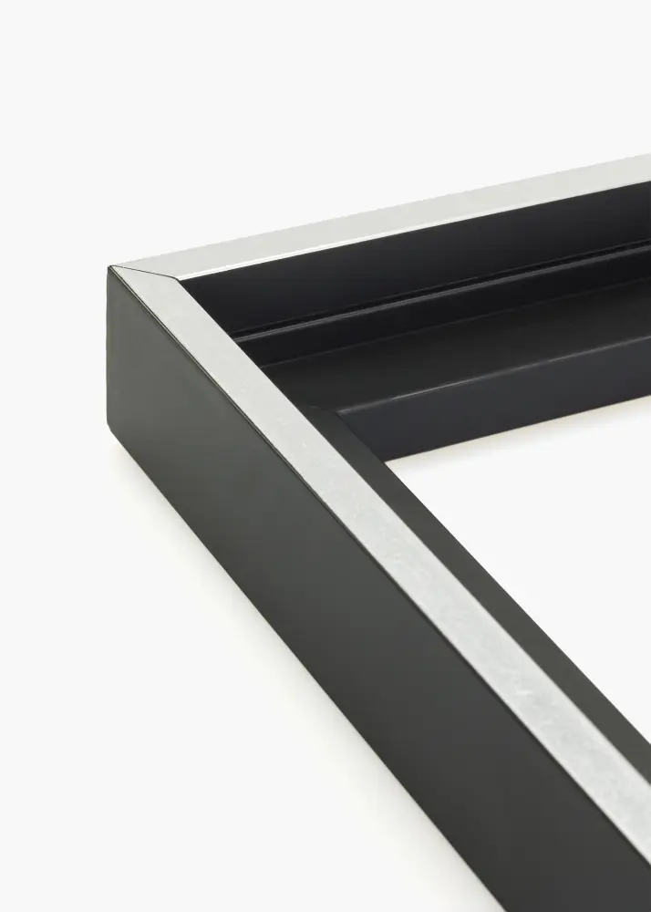 Moldura para telas Reno Preto / Prateado 40x60 cm