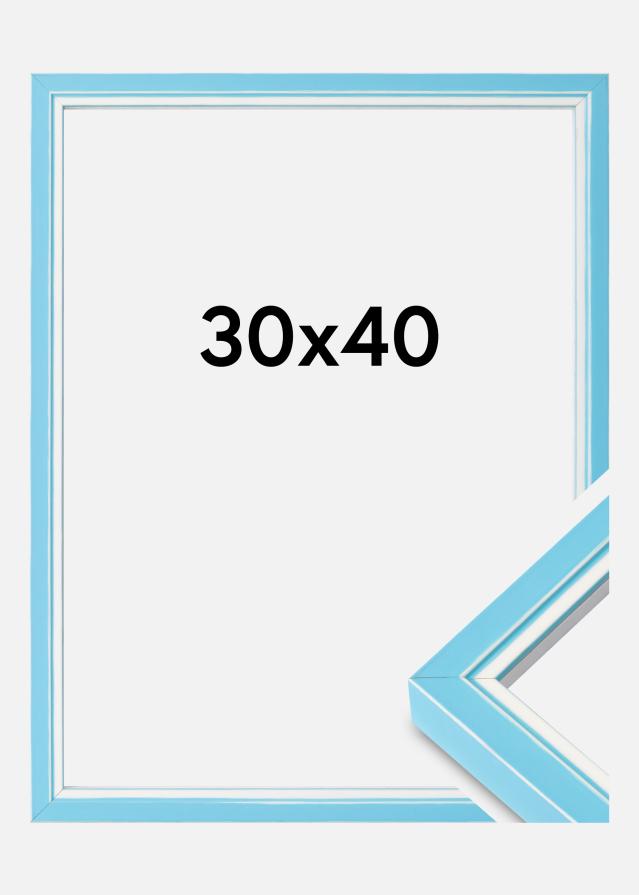 Moldura Diana Vidro acrílico Azul-claro 30x40 cm