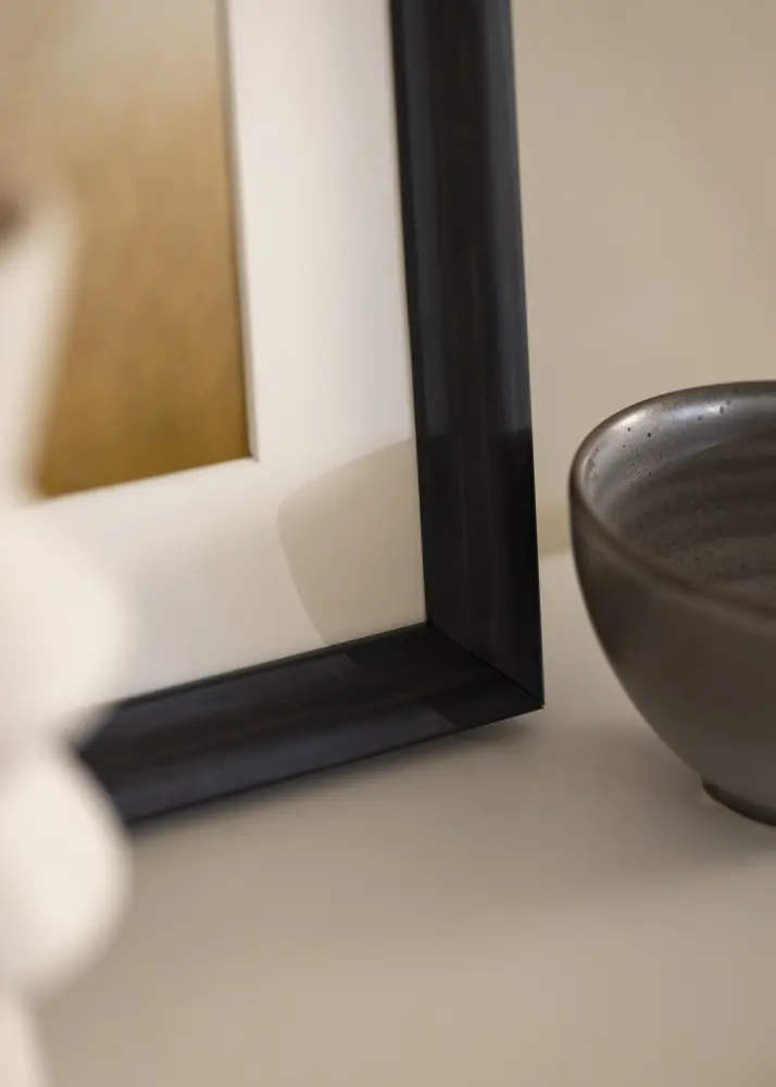 Moldura Arjeplog Preto acastanhado - Tamanho personalizável