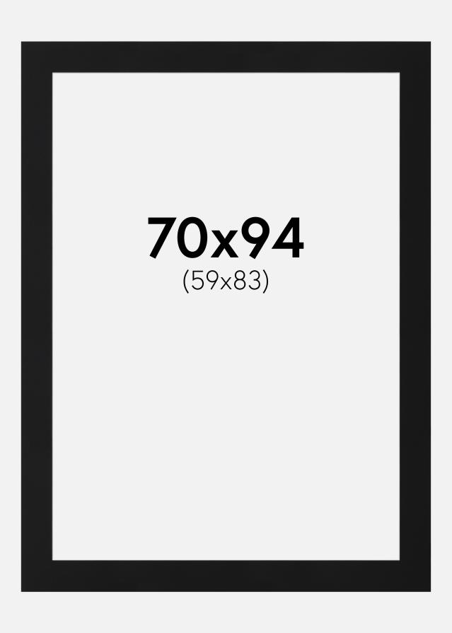 Passe-partout Preto Padrão (Bordo interior branco) 70x94 cm (59x83)