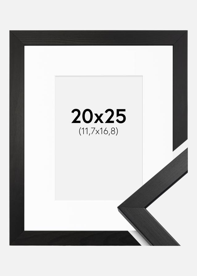 Moldura Stilren Preto 20x25 cm - Passe-partout Branco 5x7 inches