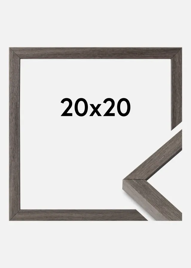 Moldura Ares Vidro acrílico Grey Oak 20x20 cm