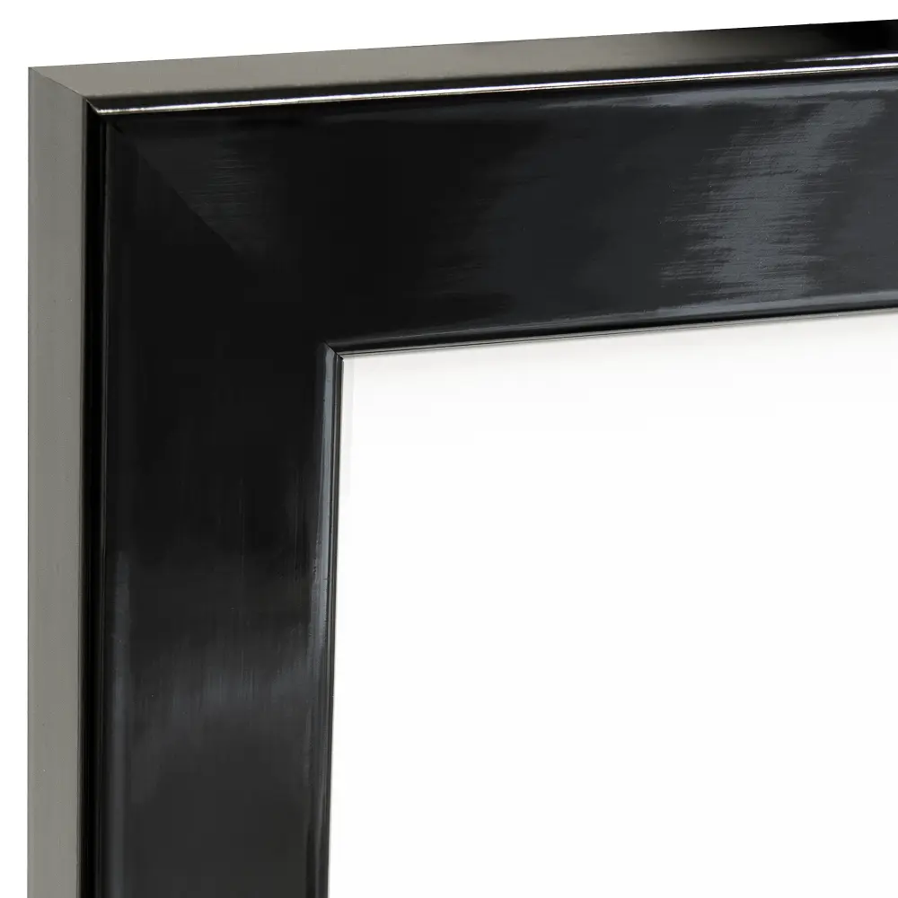Moldura Uppsala Preto Acabamento brilhante 28x35 cm