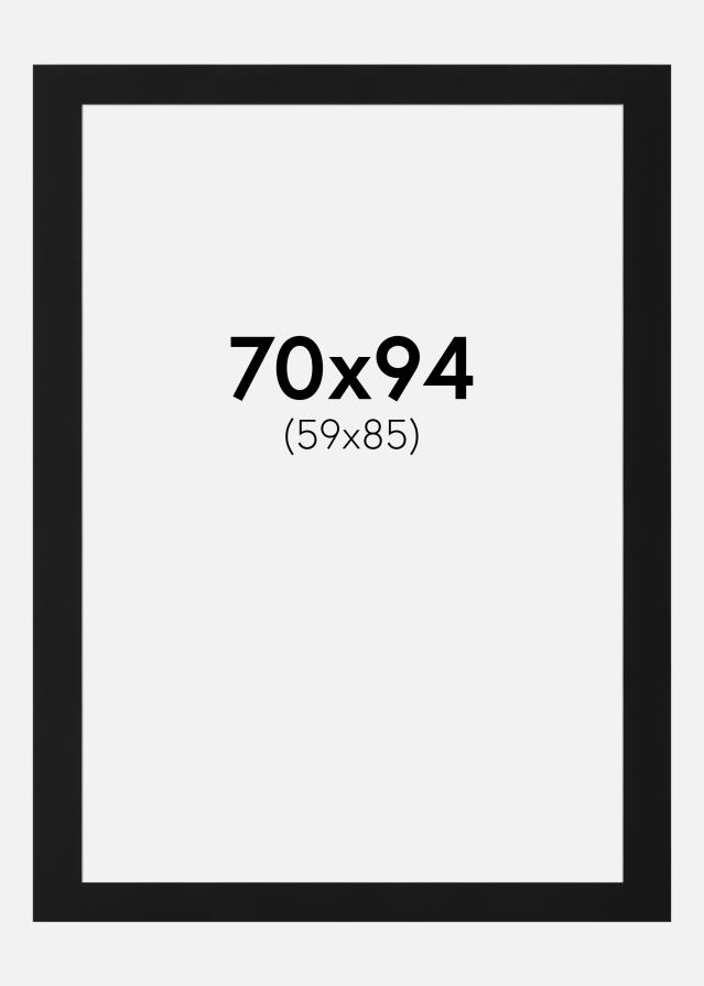 Passe-partout Preto Padrão (Bordo interior branco) 70x94 cm (59x85)