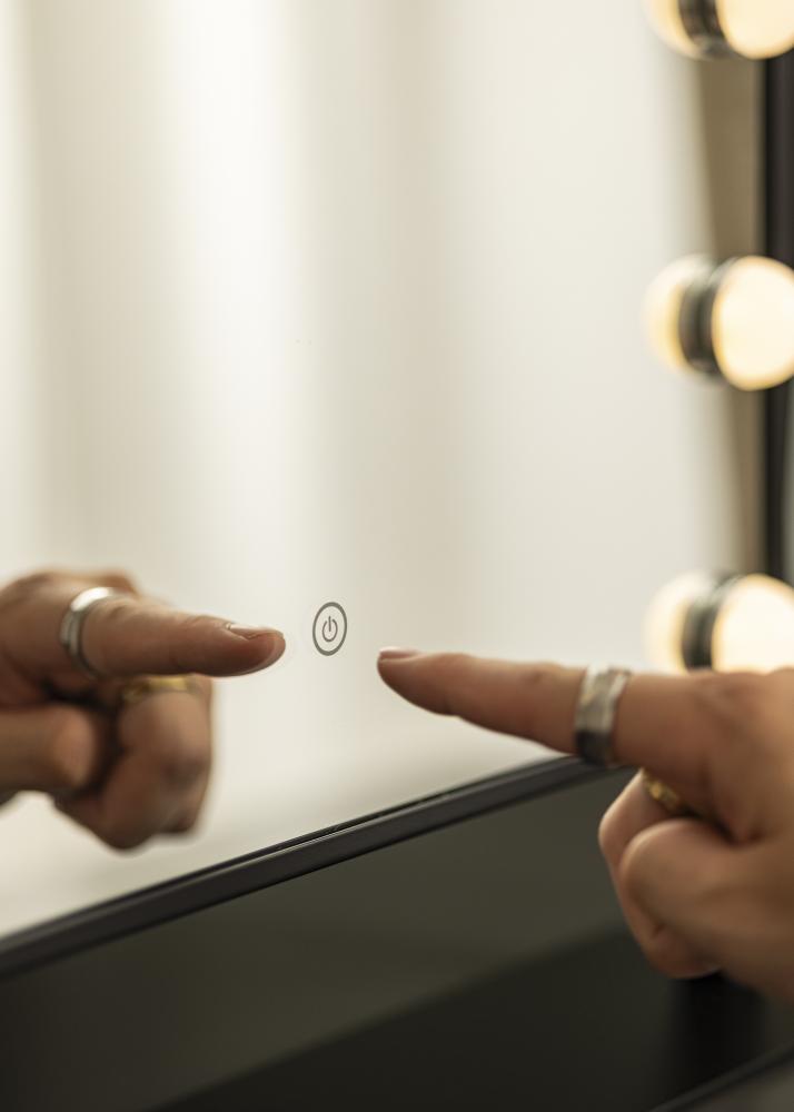 KAILA Espelho para toucador VI Preto- 46x60 cm