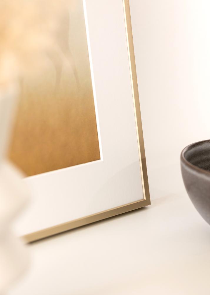 Moldura de alumínio Vidro acrílico Latão 30x40 cm