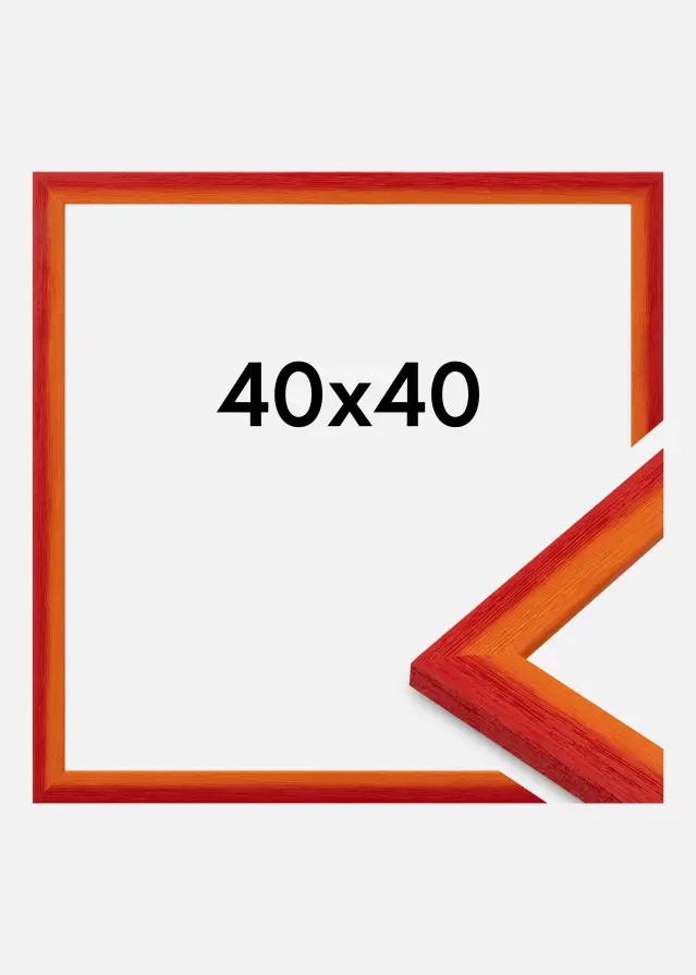 Moldura Cornwall Vidro acrílico Vermelha 40x40 cm