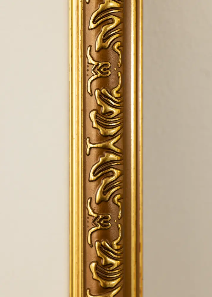 Moldura Swirl Vidro acrílico Dourado 40x50 cm