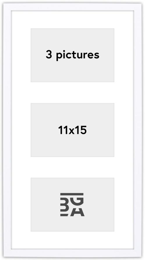 Edsbyn Conjunto de molduras XVIII Branco - 3 Fotografias (11x15 cm)
