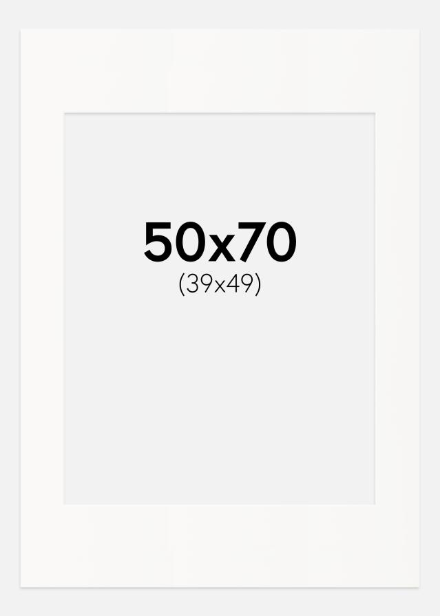 Passe-partout Offwhite (Bordo interior branco) 50x70 cm (39x49)