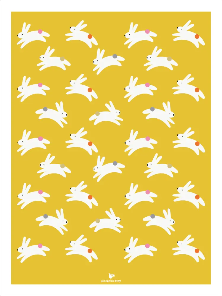 Rabbit - yellow Póster